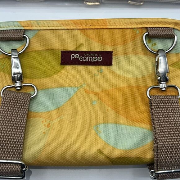 PO CAMPO Yellow Six Corners Wristlet Bicycle Stroller Clip Bag - Picture 2 of 6